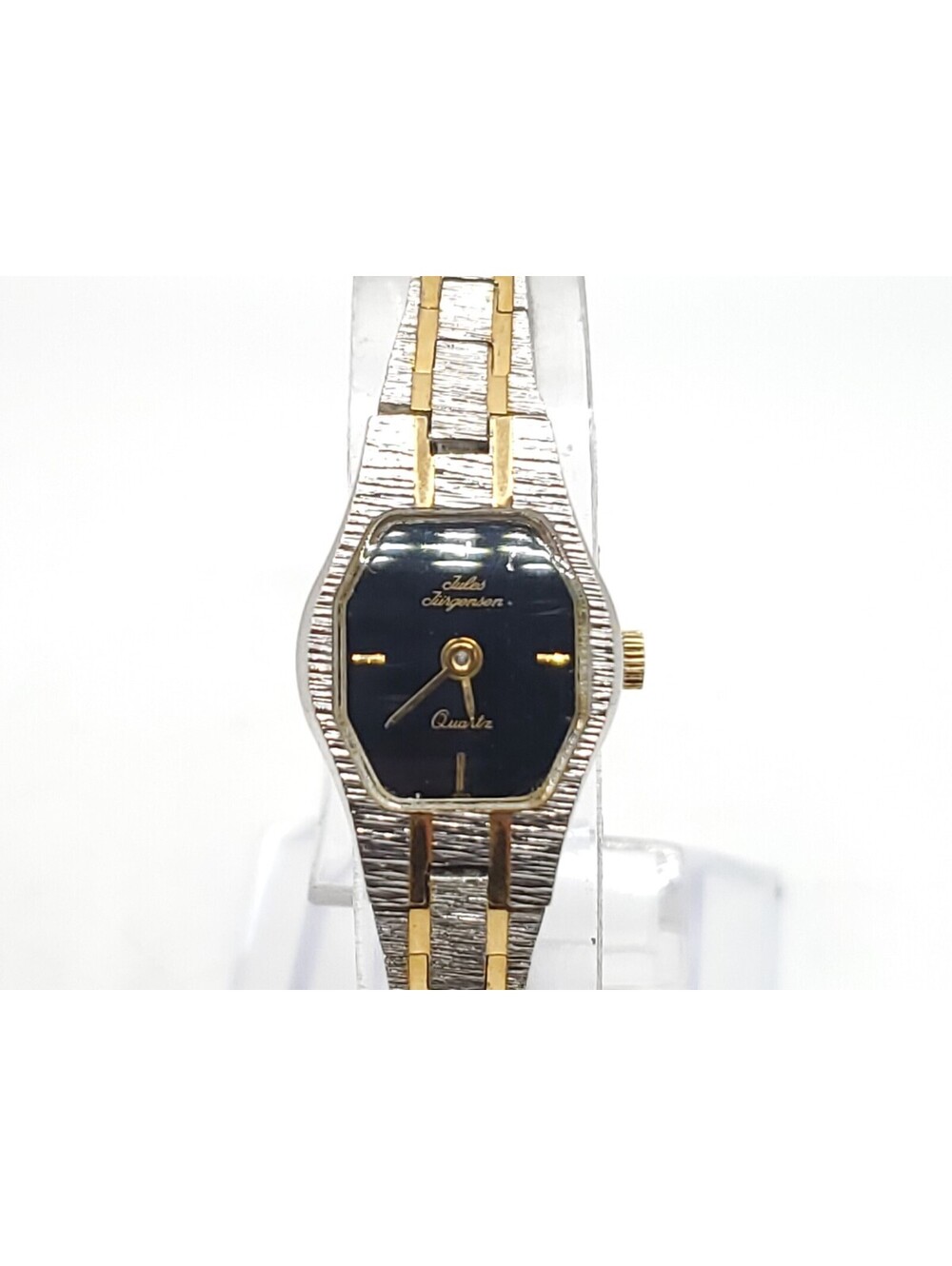 Vintage Jules Jurgensen Quartz Watch Womens New Battery Two-Tone 15mm 4831